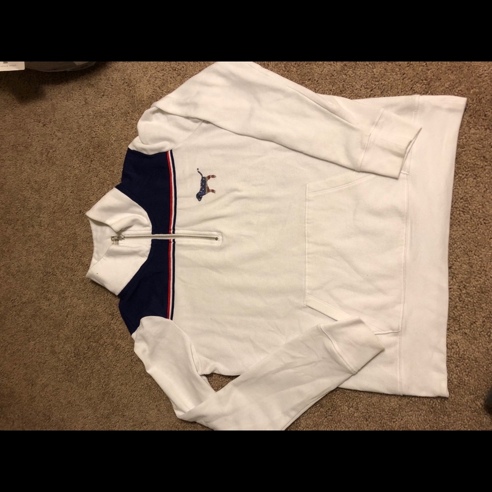Red, white, blue Pink sweater
